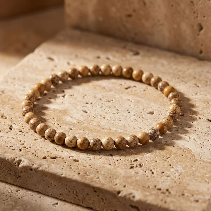 Bracelet Fin en Perles de Pierre de 4mm