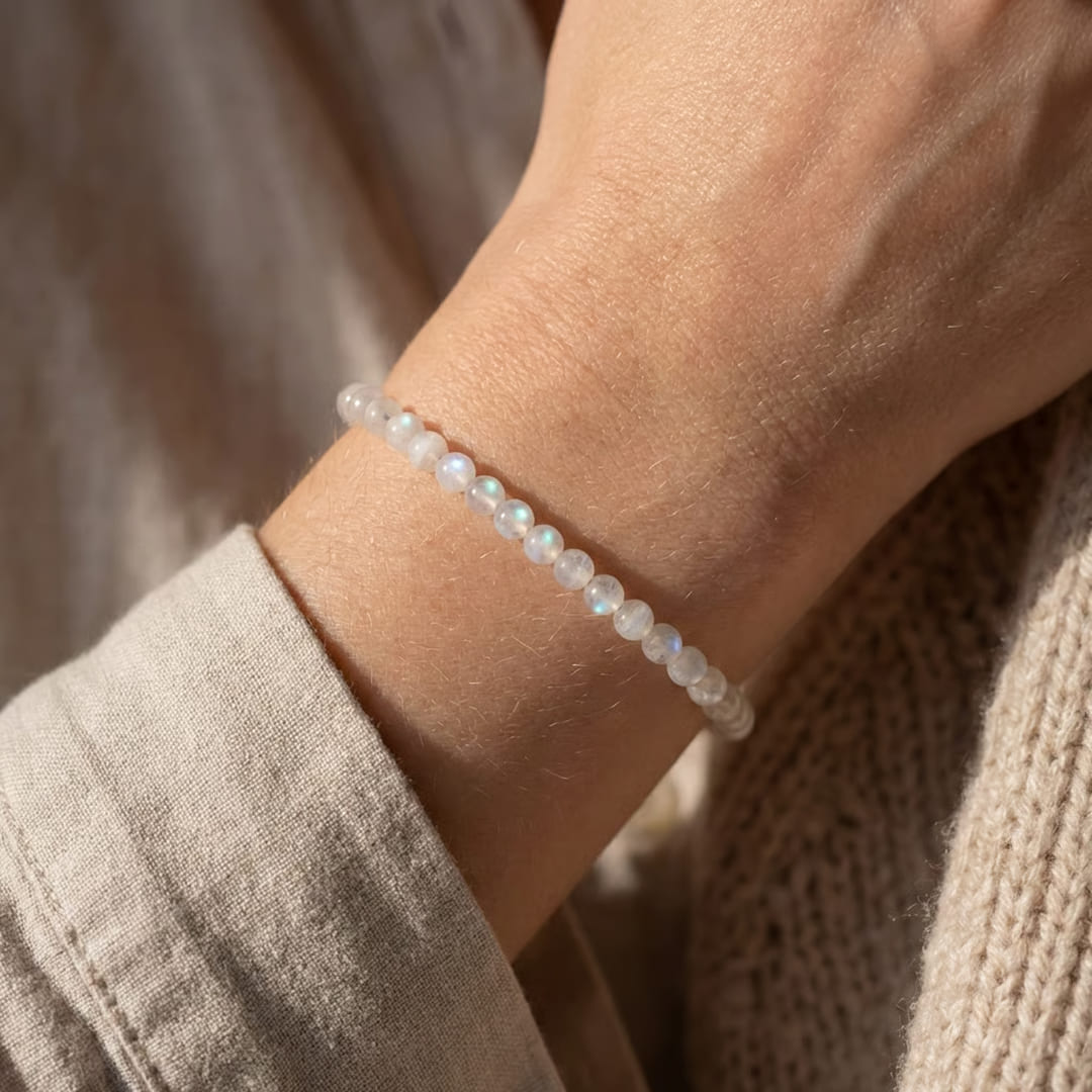 Bracelet Fin en Perles de Pierre de 4mm