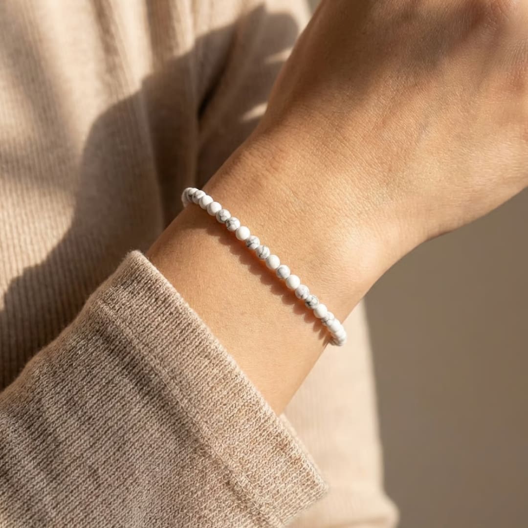 Bracelet Fin en Perles de Pierre de 4mm