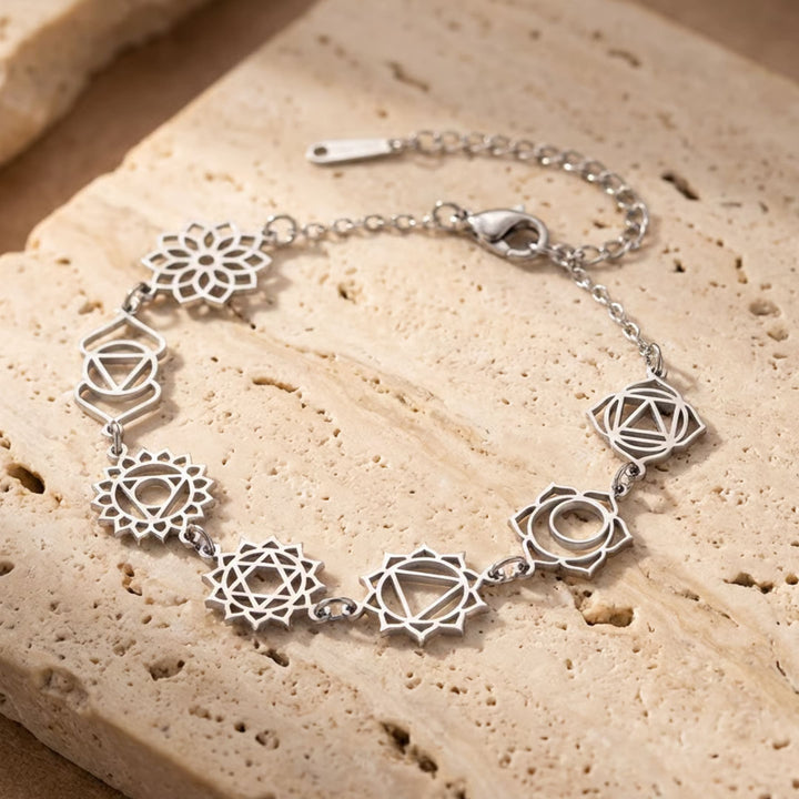Bracelet "Alignement" – Symboles des 7 Chakras