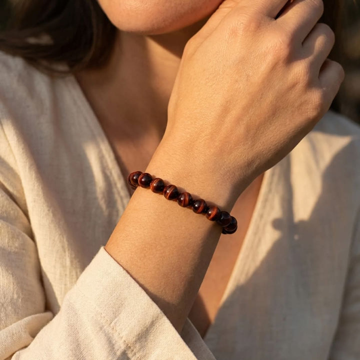 Bracelet "Bouclier Terrestre" en Œil de Taureau