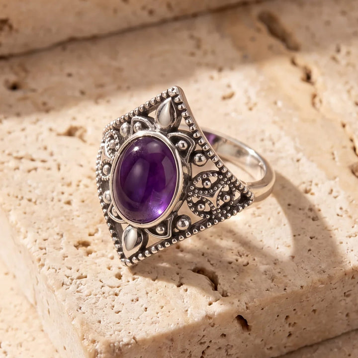 Bague "Quiétude Violette" en Améthyste