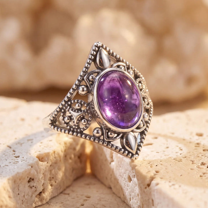Bague "Quiétude Violette" en Améthyste