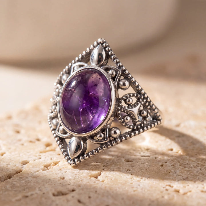 Bague "Quiétude Violette" en Améthyste