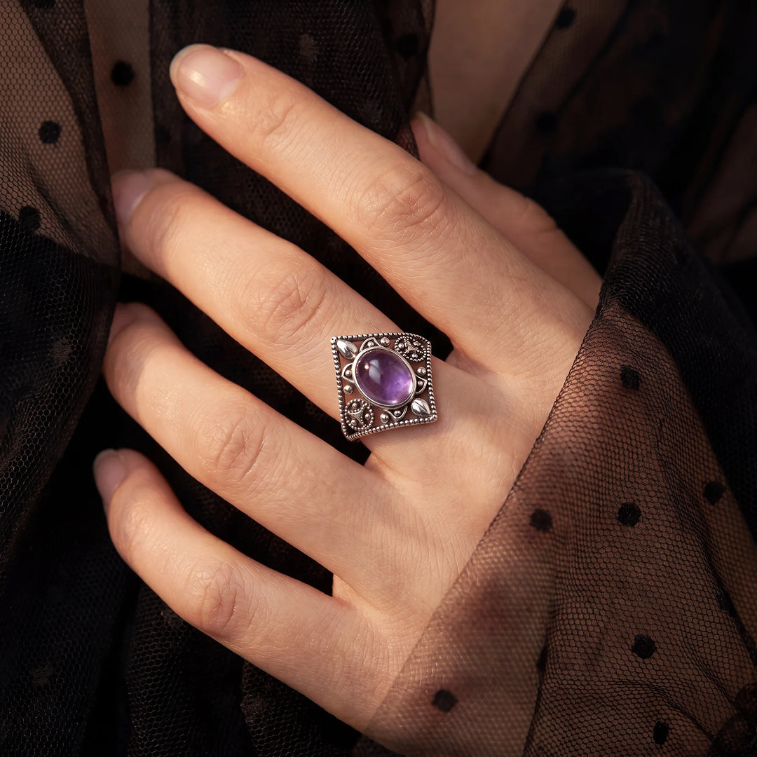 Bague "Quiétude Violette" en Améthyste