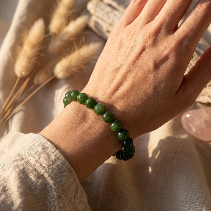 Bracelet “Dhara” en Jade Néphrite