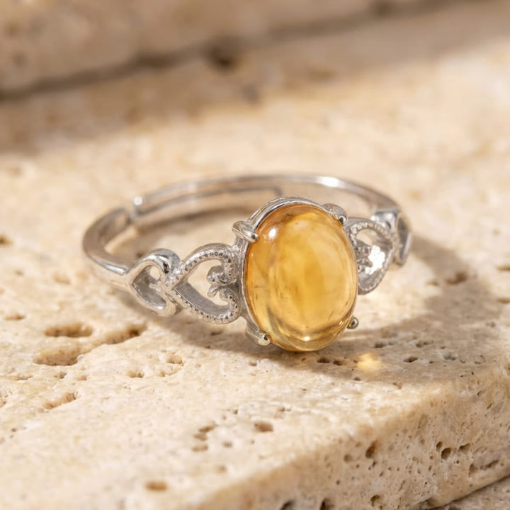 Bague Ajustable "Joie & Abondance" en Citrine