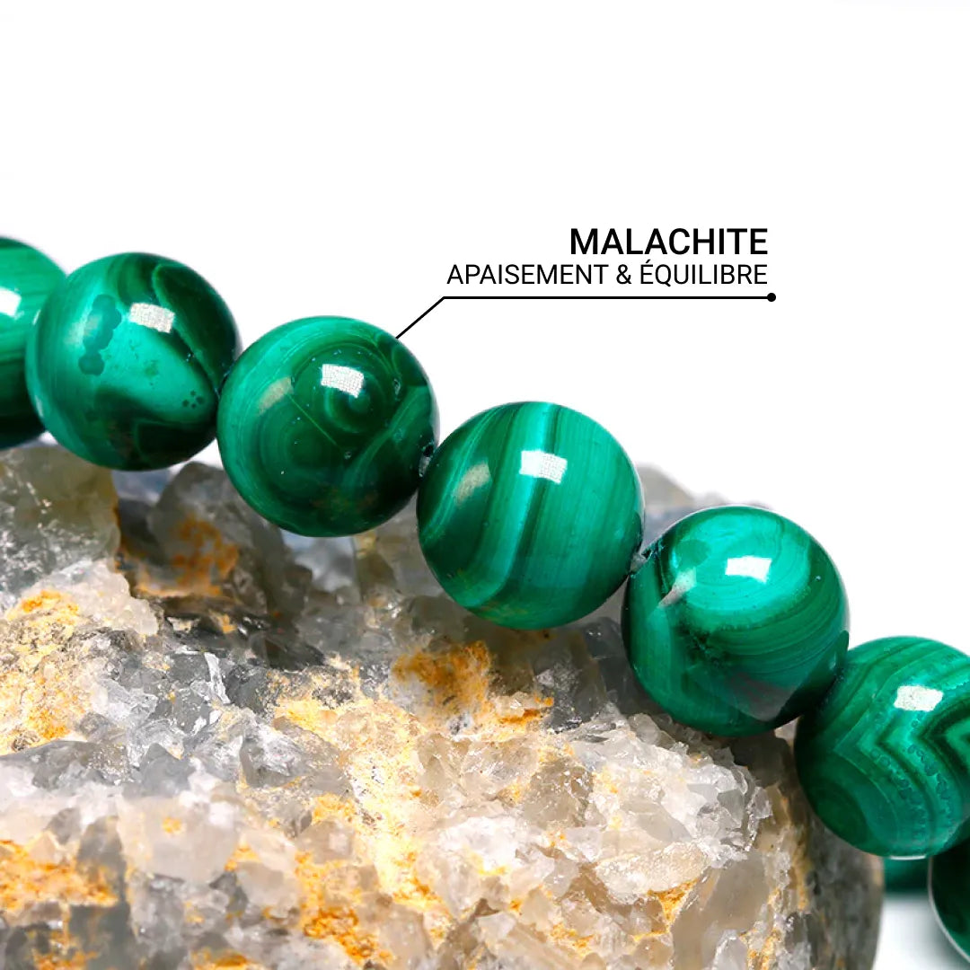 Bracelet "Renouveau" en Malachite