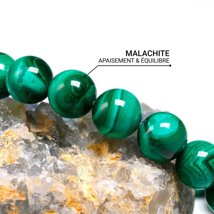 Bracelet "Renouveau" en Malachite