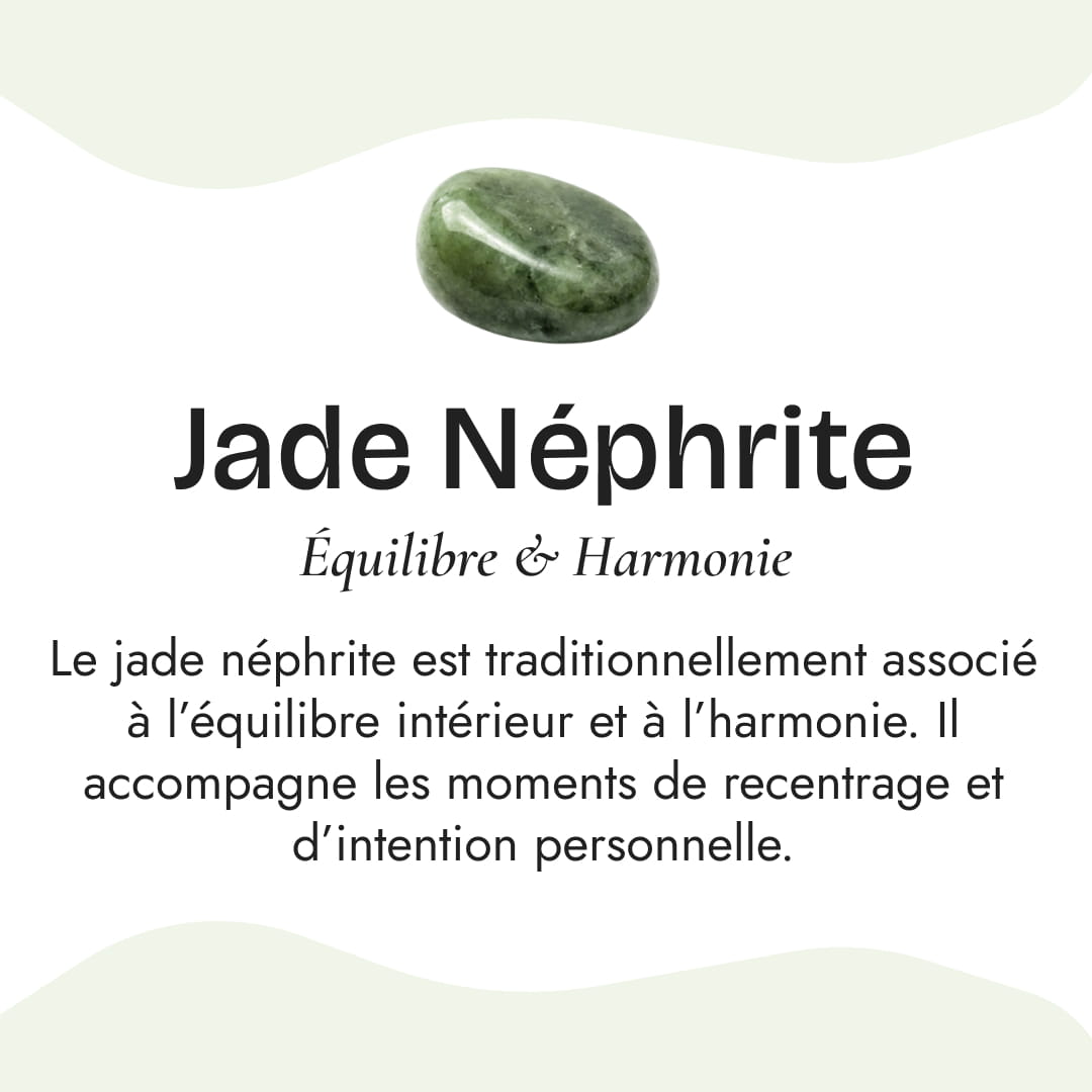 Bracelet “Dhara” en Jade Néphrite