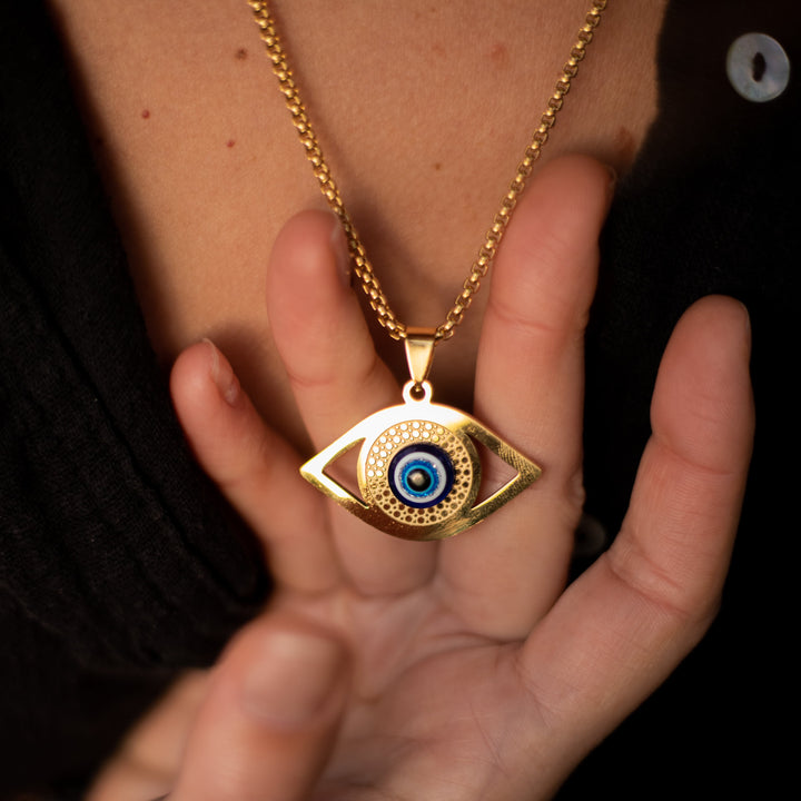 Pendentif Oeil Bleu - Protection Symbolique du Mauvais Oeil