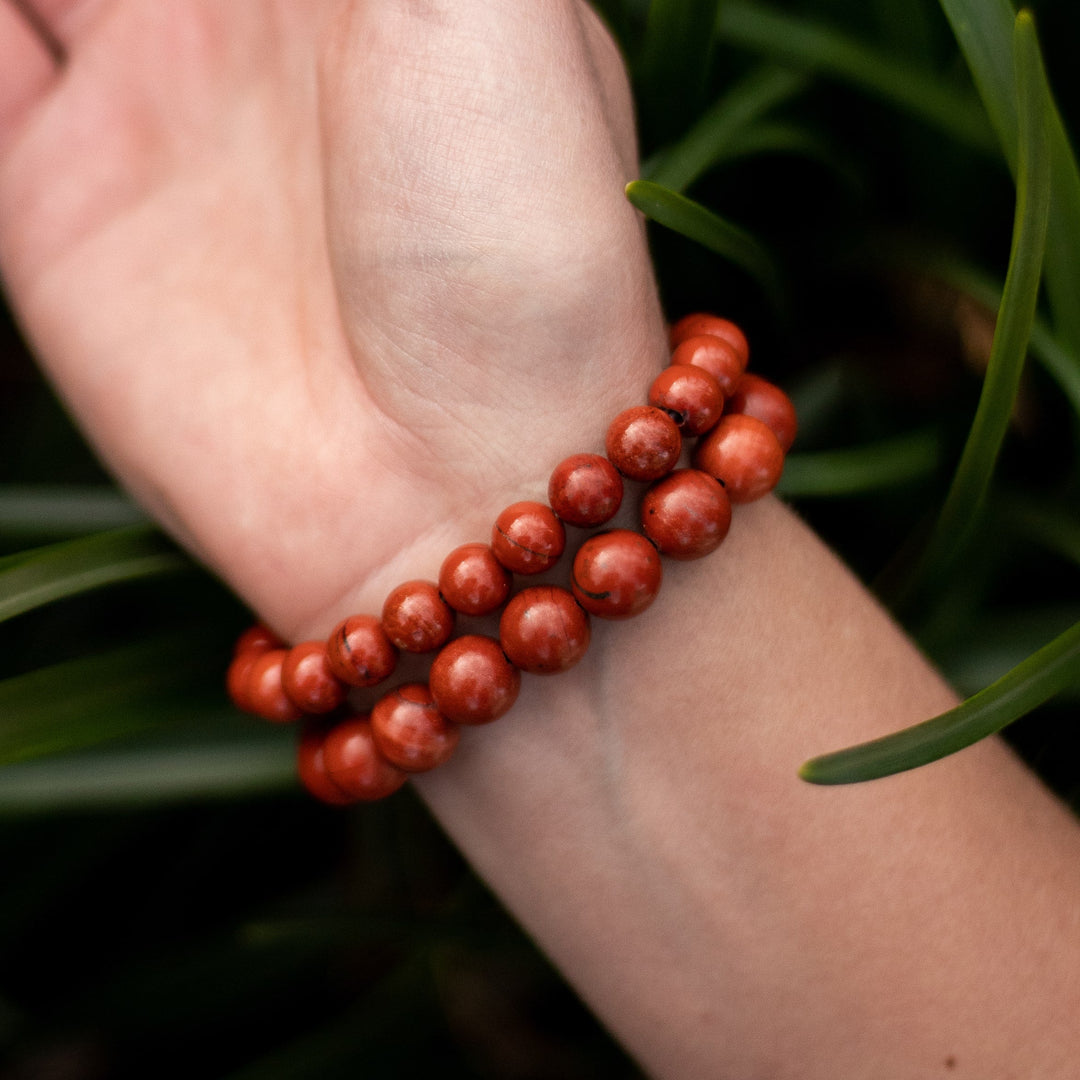 Bracelet "Endurance" en Jaspe Rouge