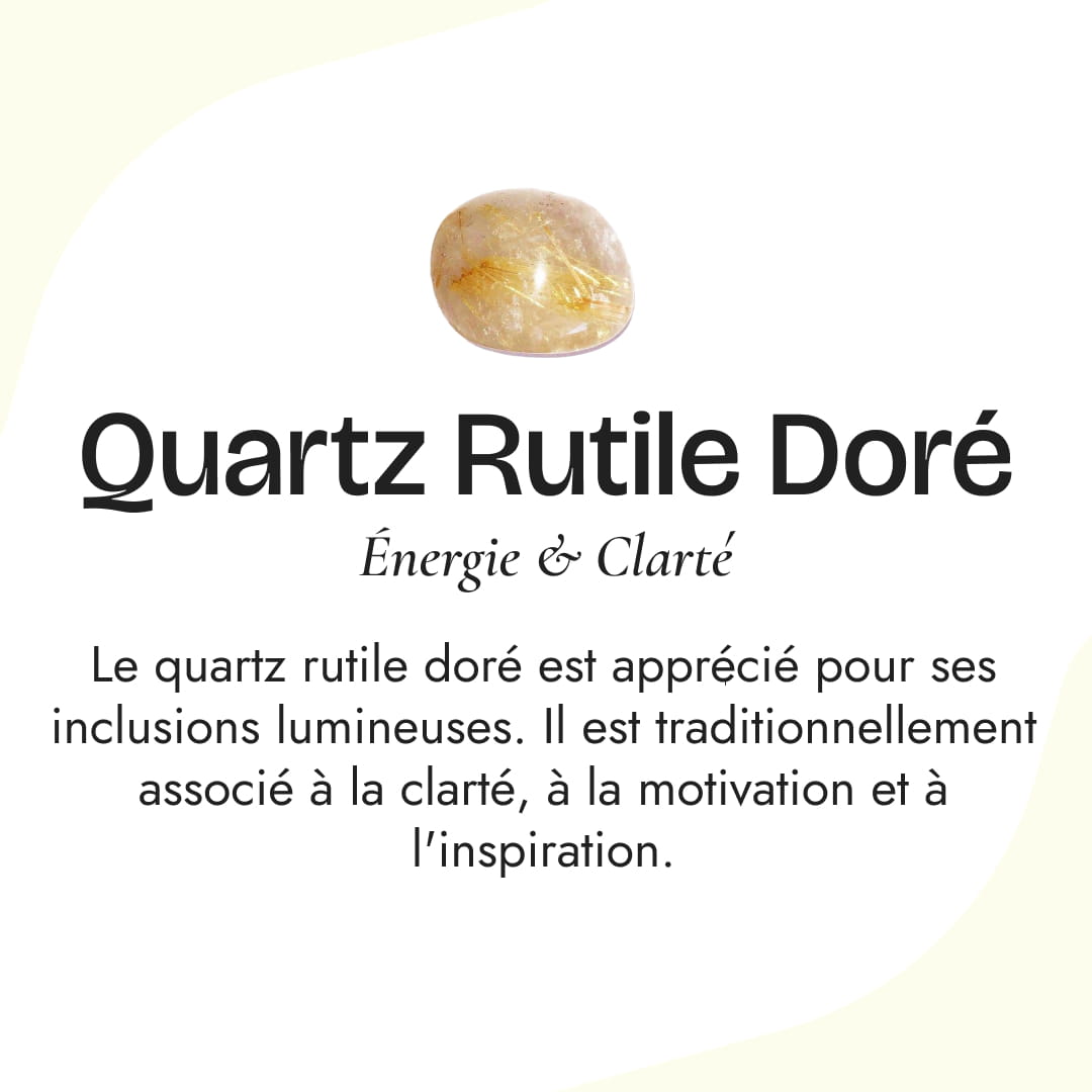 Bracelet "Énergie Solaire" en Quartz Fumé, Oeil de Tigre & Quartz Rutile Doré