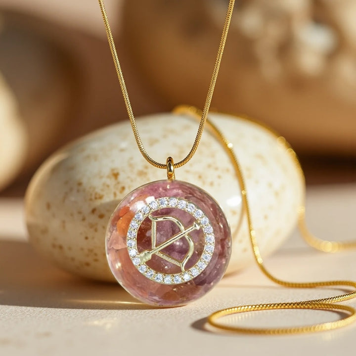 Pendentif Orgonite "Signe Astrologique" en Éclats de Pierres