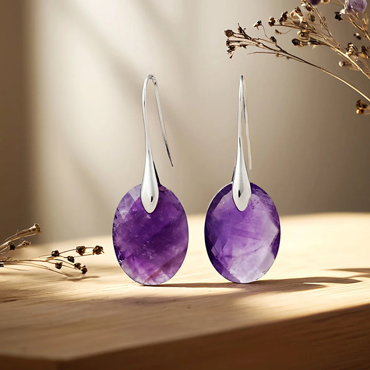 Boucles d’Oreilles "Elova" en Pierre Naturelle