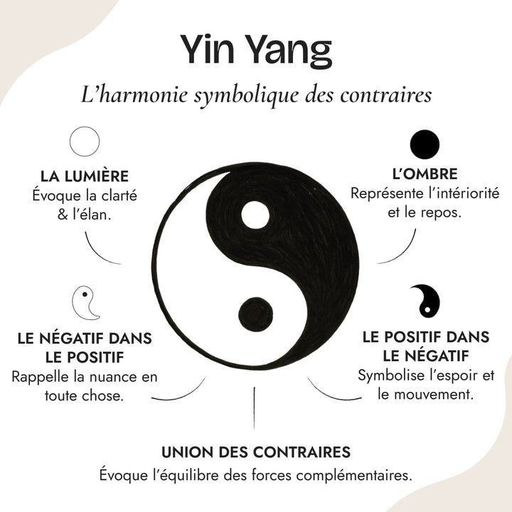 Pendentif "Yin-Yang" en Howlite & Obsidienne Noire