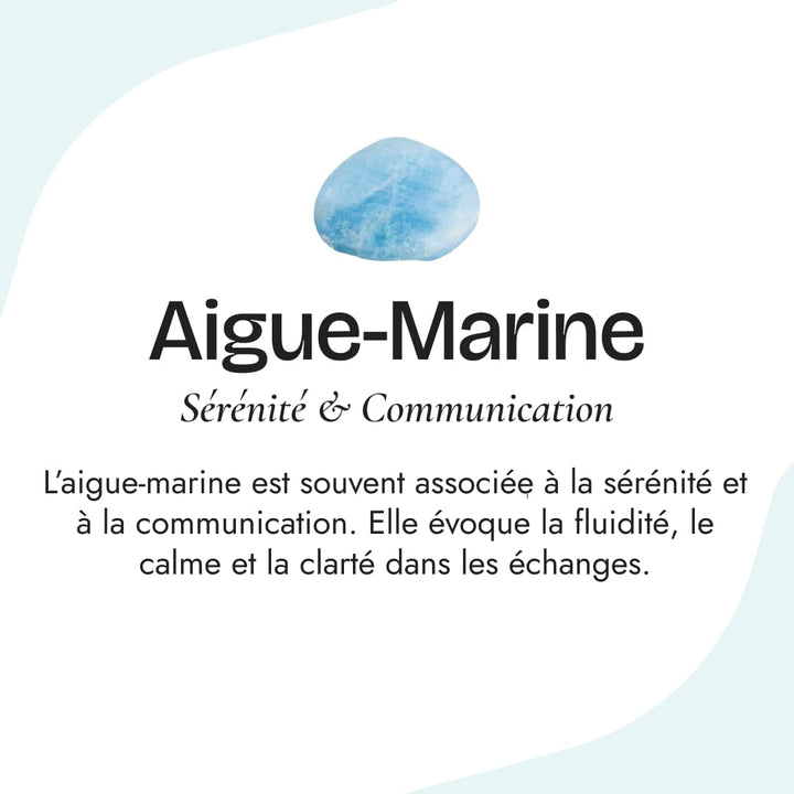 Bracelet "Bonheur" en Aigue-Marine