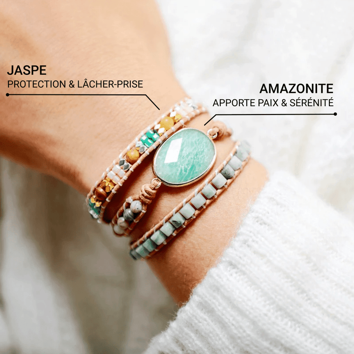 Bracelet Wrap "Douceur d'Amazonite"