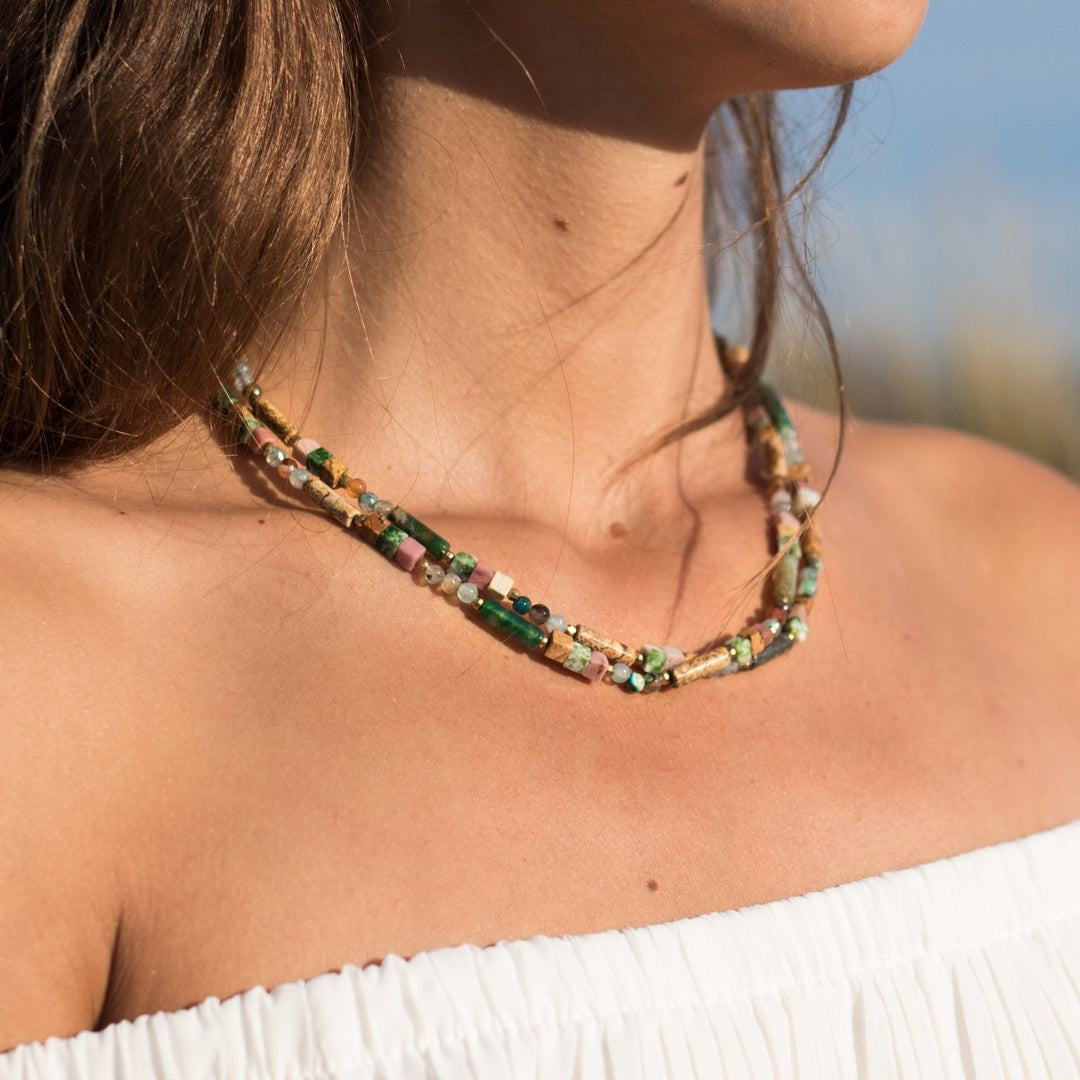 Collier Bohème Chic en Pierres Naturelles
