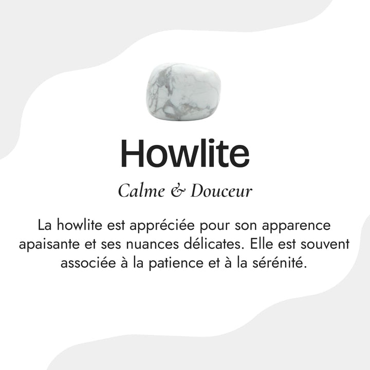 Bracelet Aile d'Ange en Howlite & Aigue-Marine