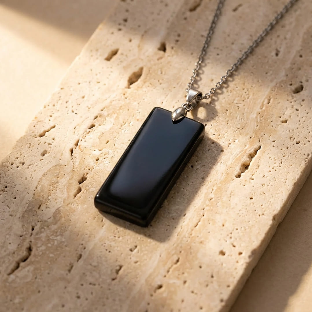 Pendentif "Élégance & Puissance" en Oeil de Tigre ou Obsidienne Noire