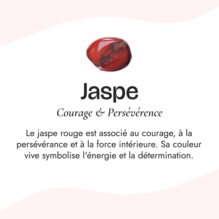 Bracelet "Endurance" en Jaspe Rouge