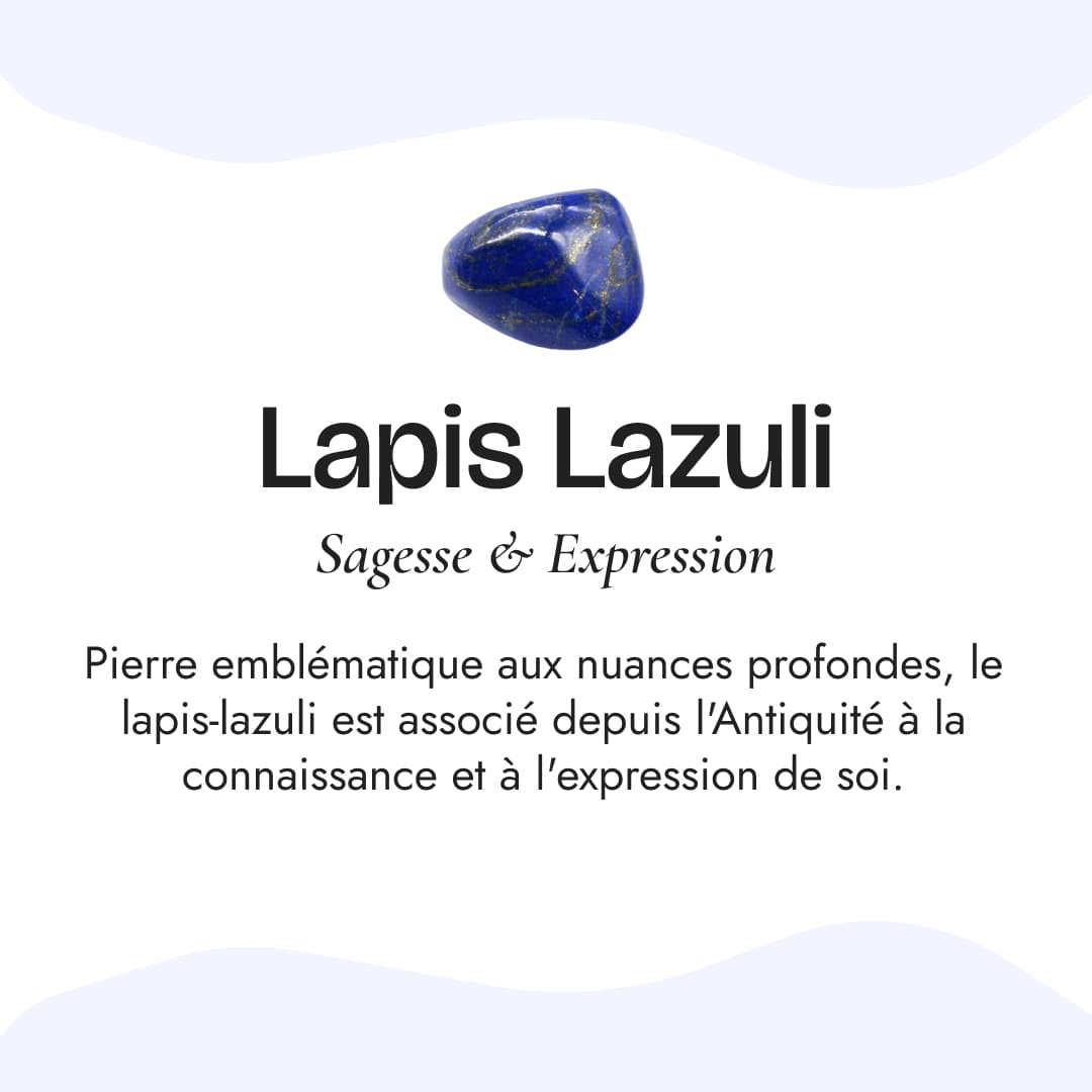 Collier Mala "Sérénité Bleue" en Lapis-Lazuli, Aigue-Marine & Howlite