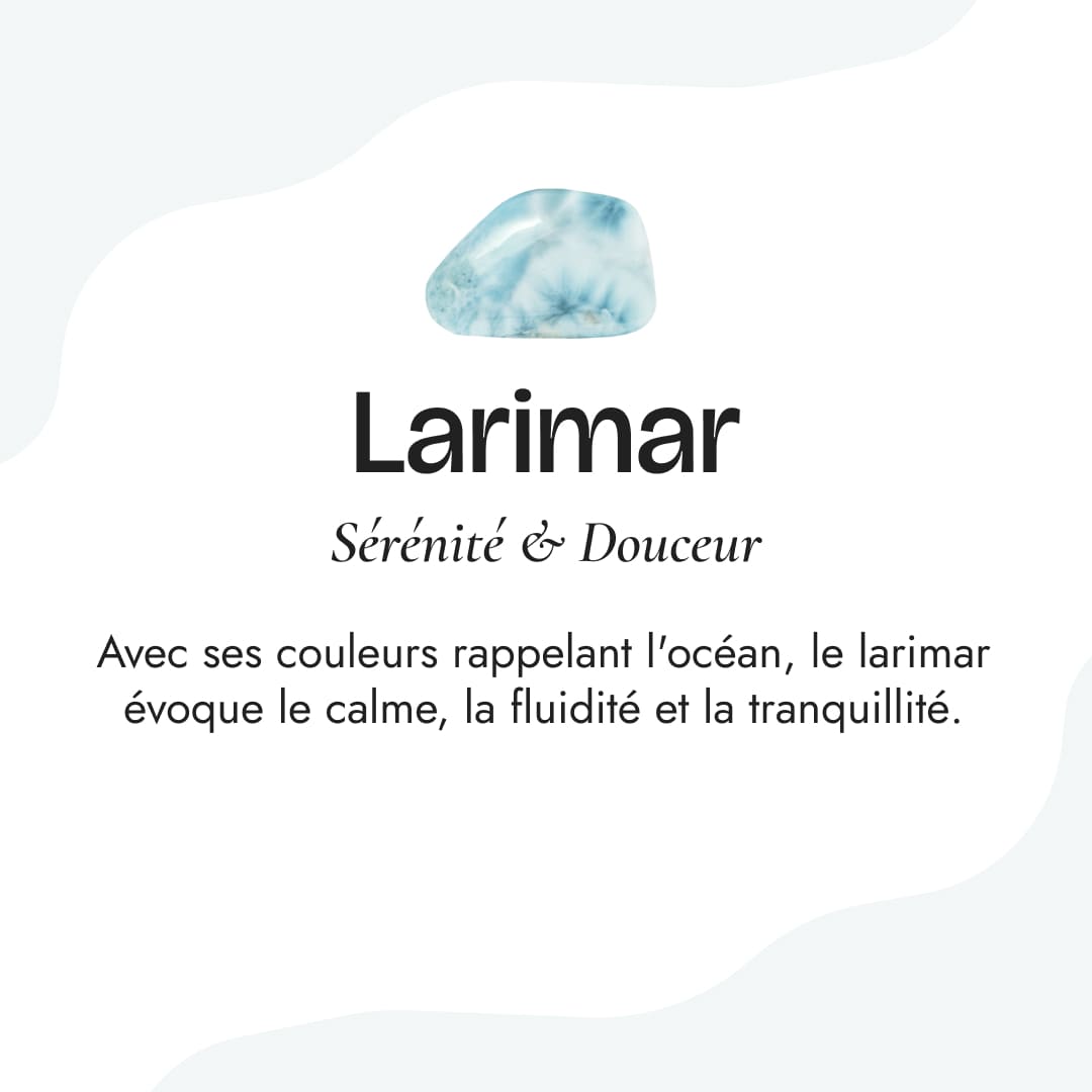 Bague Ajustable "Lagon Intérieur" en Pierre de Larimar