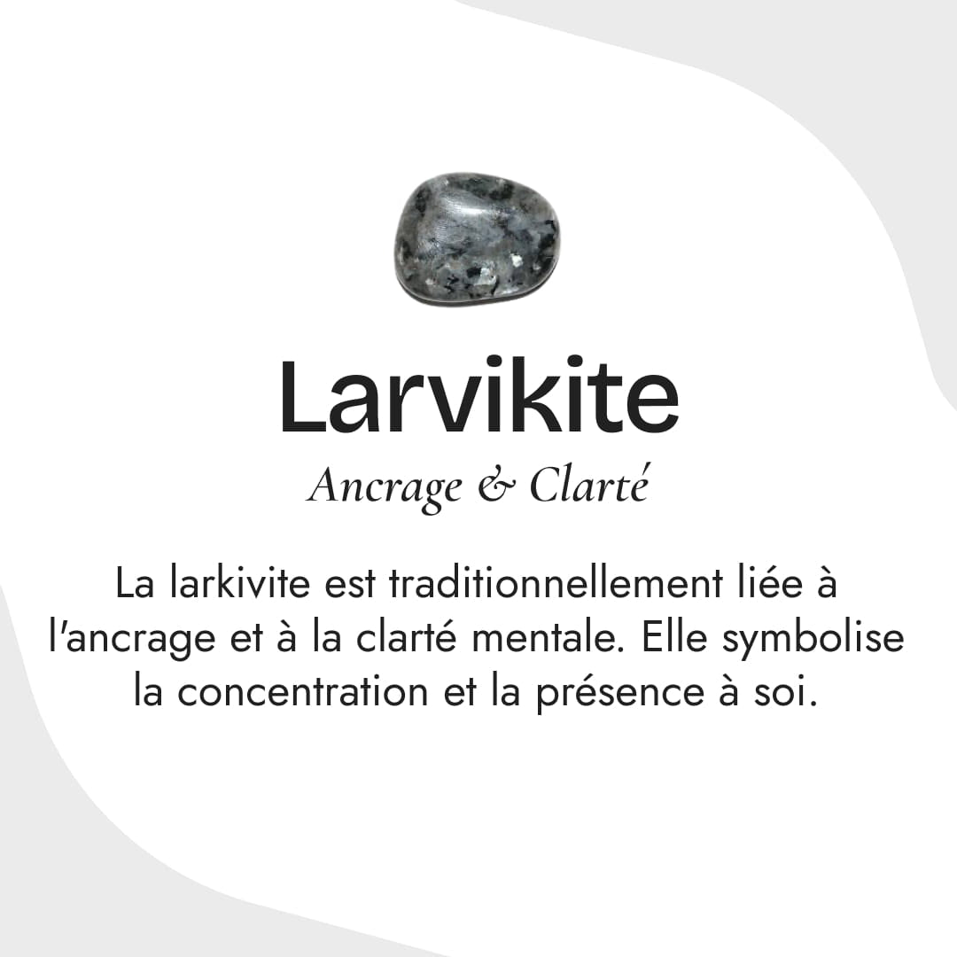Bracelet "Force Intérieure" en Larvikite