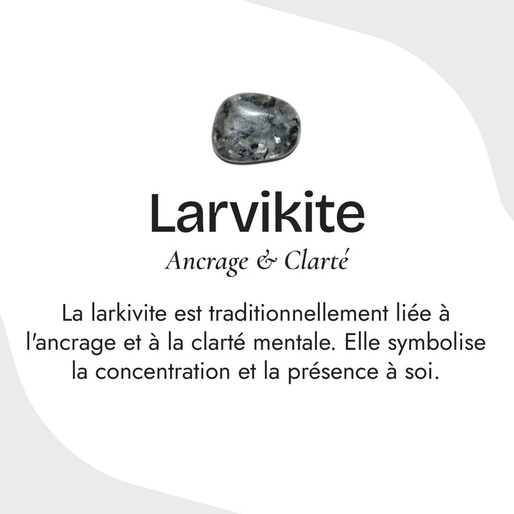 Bracelet "Force Intérieure" en Larvikite