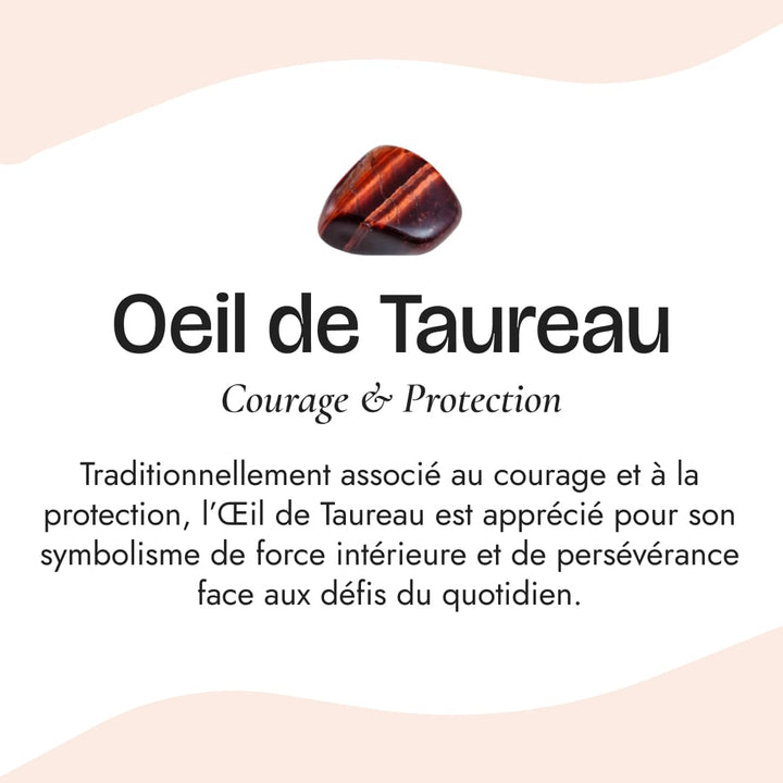 Bracelet "Energies Protectrices" en Oeil de Tigre, Oeil de Taureau, Turquoise Africaine & Onyx