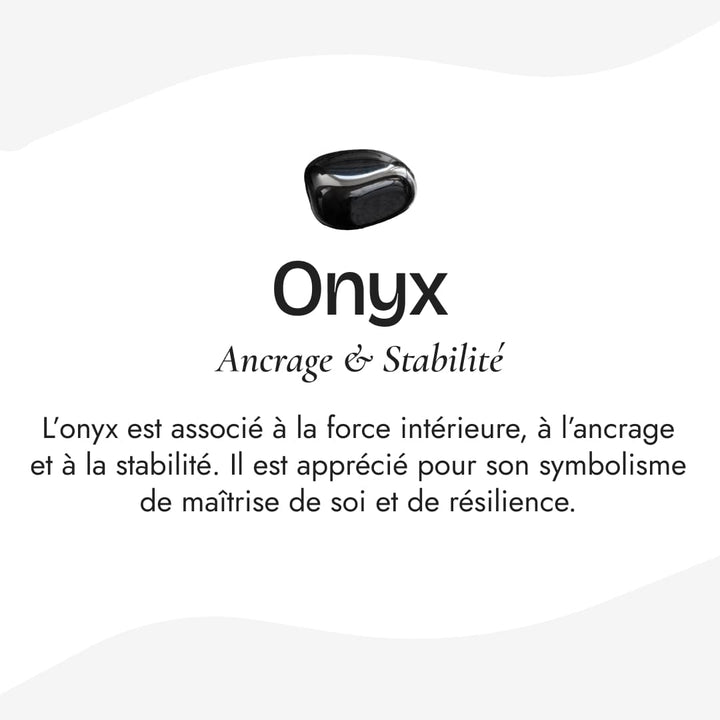 Bracelet Wrap "Symbole de Maîtrise" en Onyx