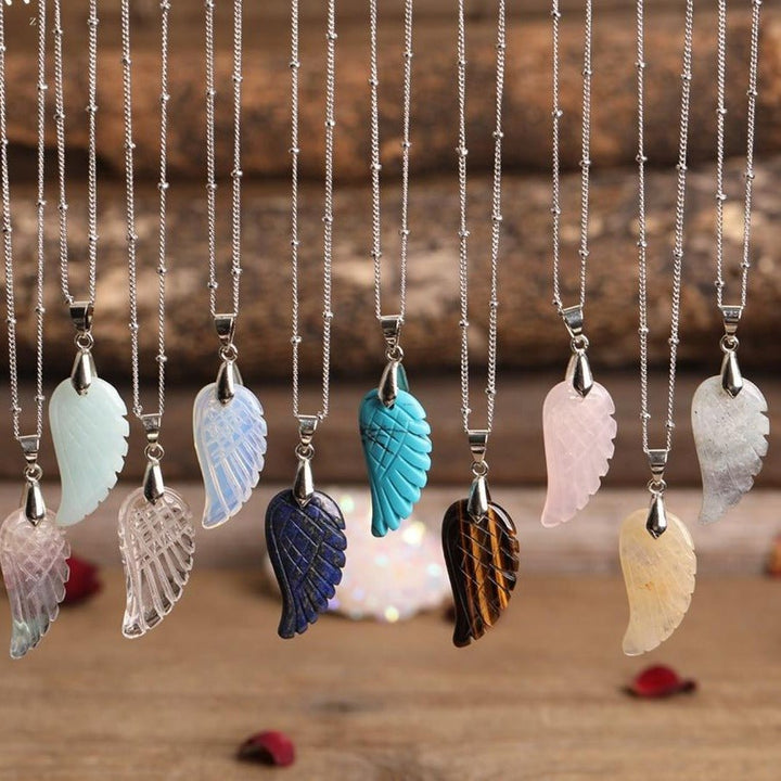Pendentif "Aile d'Ange" en Pierre Naturelle