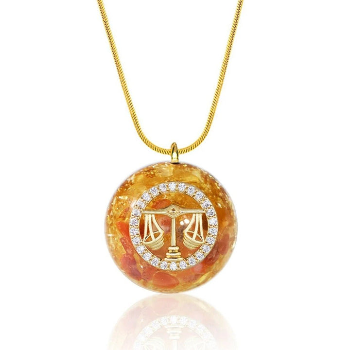 Pendentif Orgonite "Signe Astrologique" en Éclats de Pierres