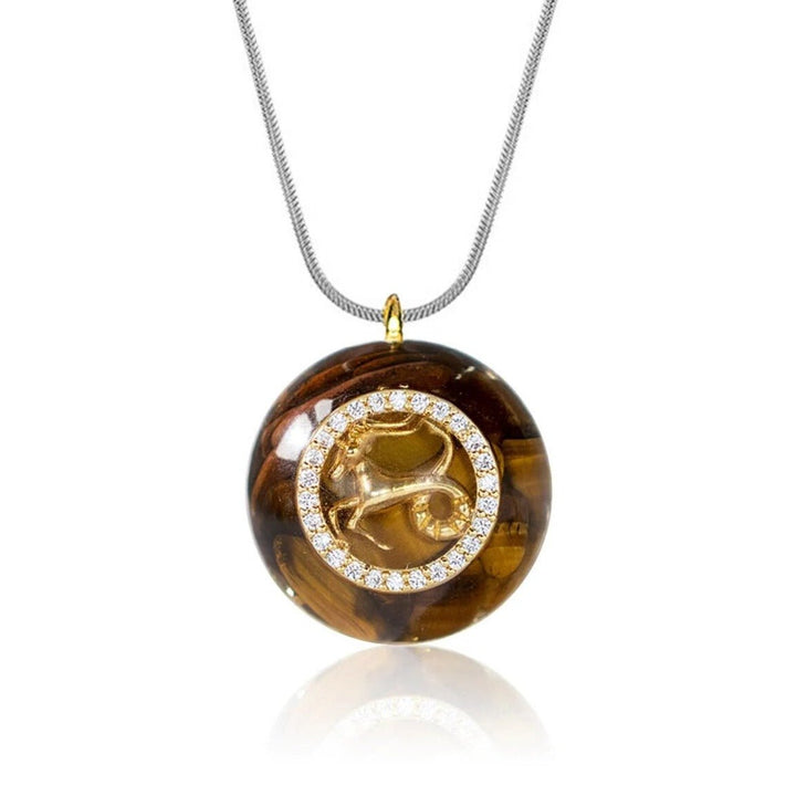 Pendentif Orgonite "Signe Astrologique" en Éclats de Pierres