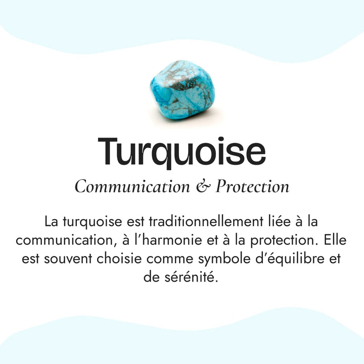 Bague "Echo Protecteur" en Turquoise, Finition Argentée